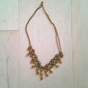 Vintage Crystal and Citrine Necklace